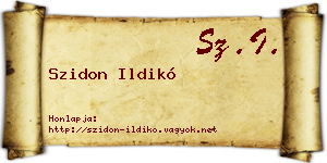 Szidon Ildikó névjegykártya